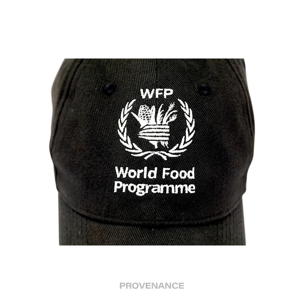 🔴 Balenciaga WFP Embroidered Logo Cap - Black White - Gem
